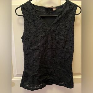 Croft & Barrow Black Lace Women's Blouse